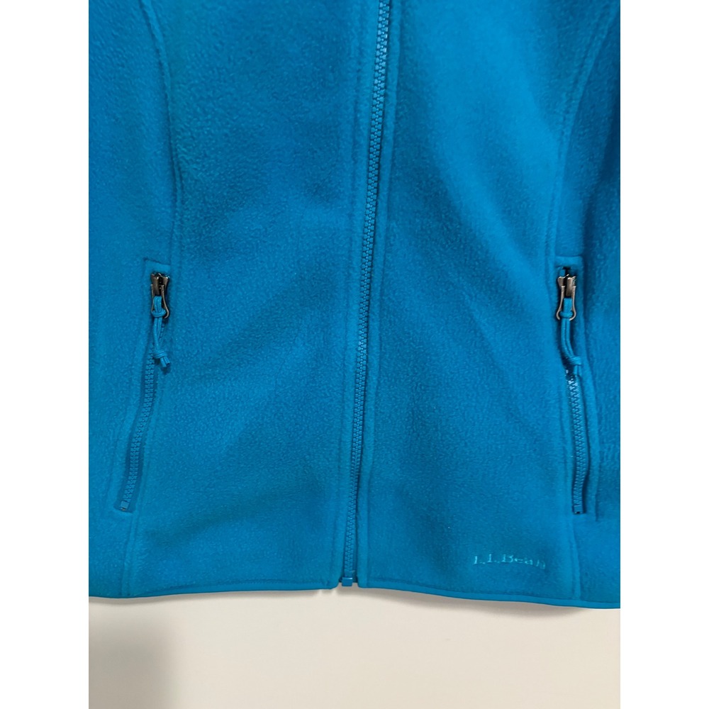 LL Bean Womens Polartec small Fleece Vest Cyan Blue Full Zip gorpcore - Picture 4 of 8